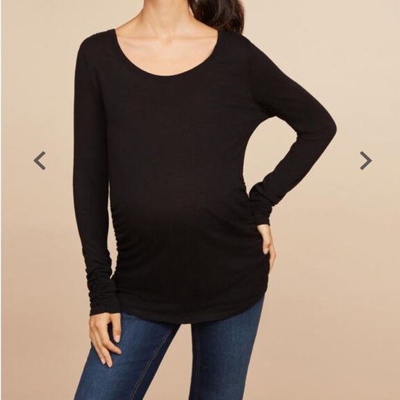 ruched maternity shirt